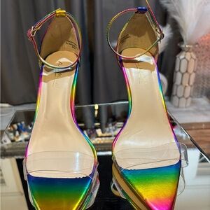 Anne Michelle Exception 10 Vibrant Rainbow Women's Heels